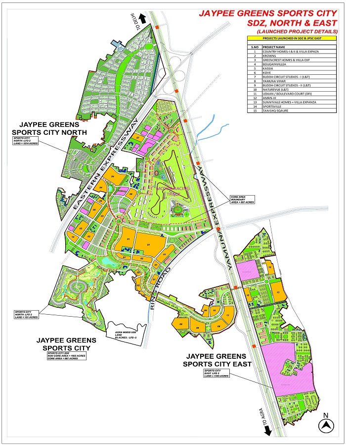Jaypee Greens Boulevard Court Location Map