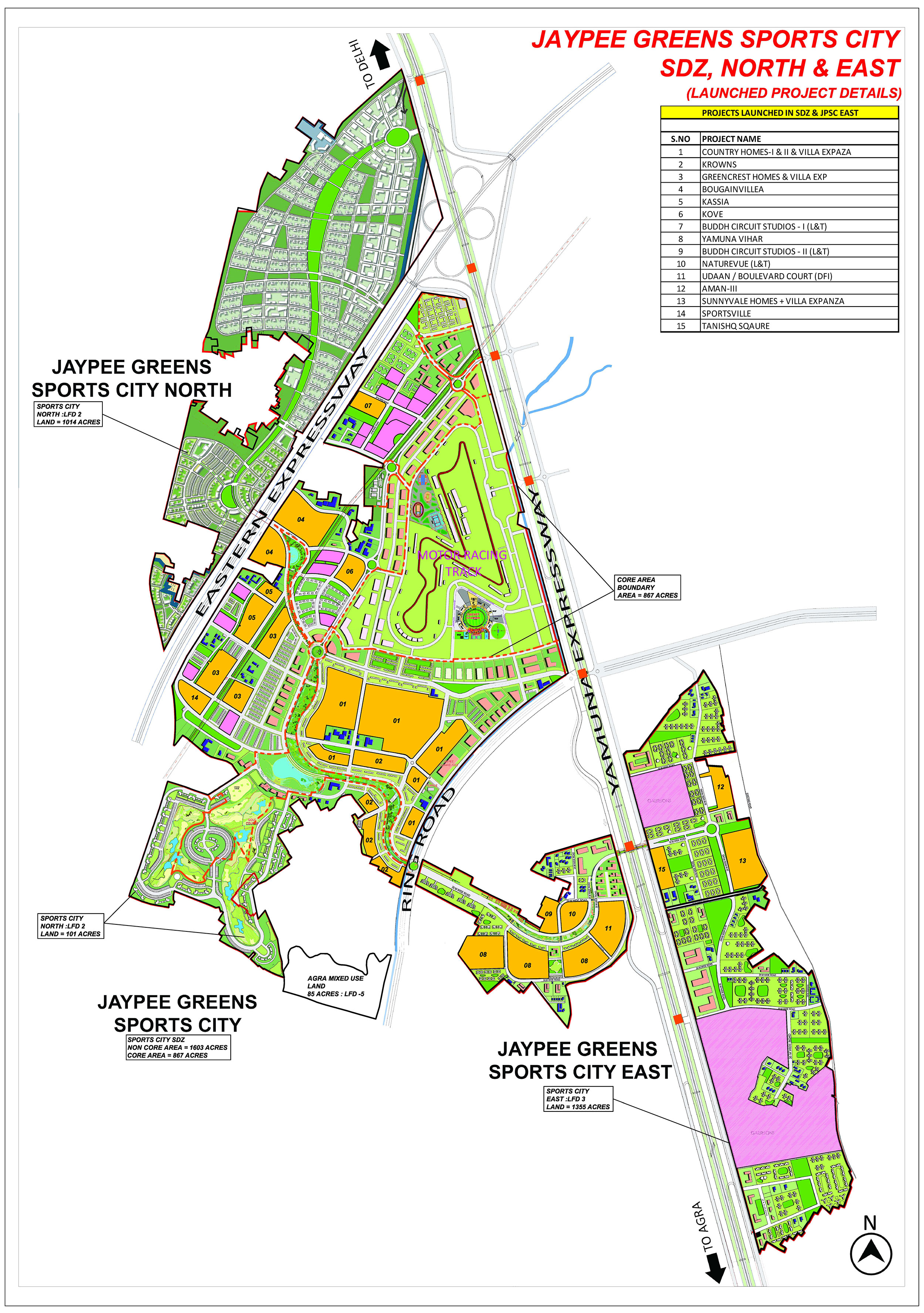Jaypee Greens Yamuna Vihar Plots Location Map