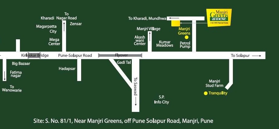 Jhala Manjri Greens Annexe Location Map