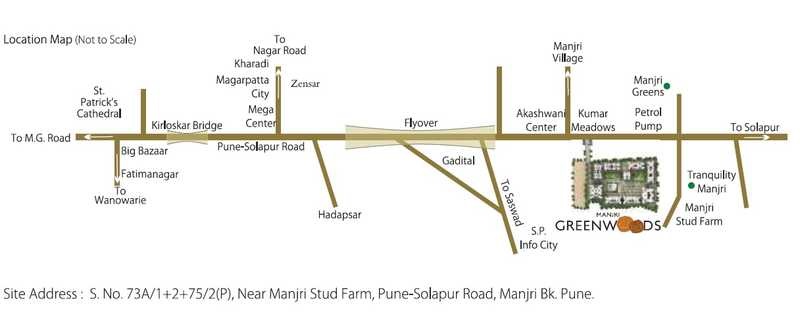Jhala Manjri Greenwoods Location Map