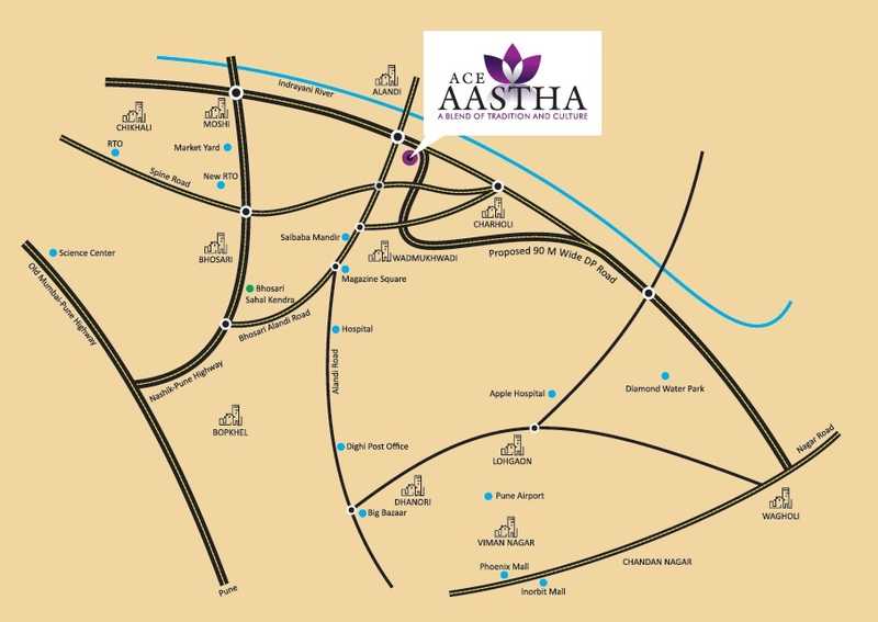 Jhamtani Ace Aastha Location Map