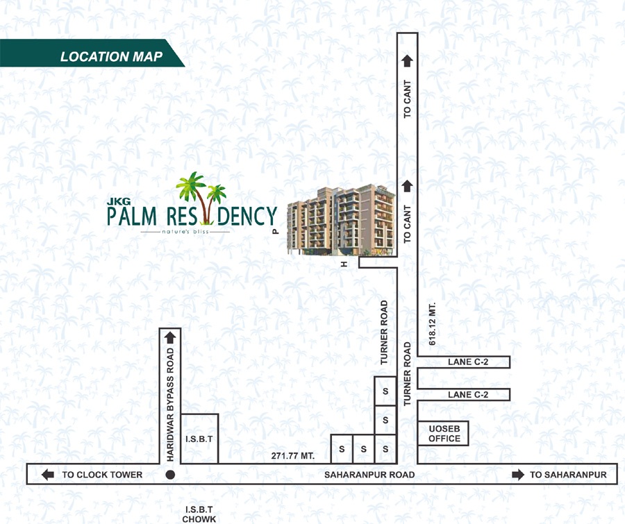 Jkg Palm Residency Location Map