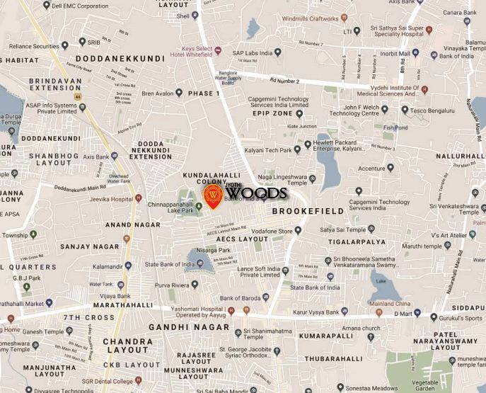 Jyothi Woods Location Map