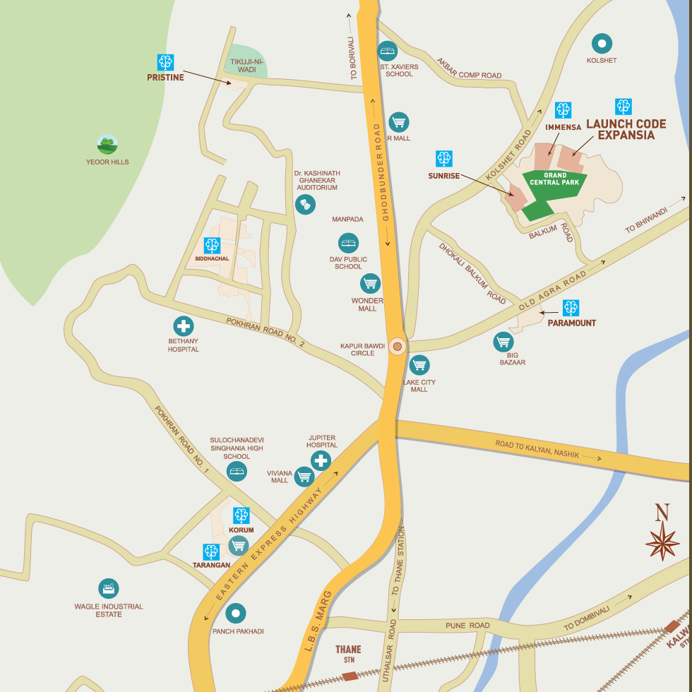 Kalpataru Expansia Location Map