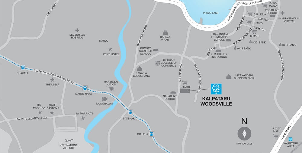 Kalpataru Woodsville Location Map