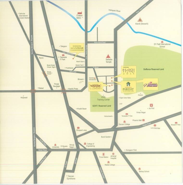 Kamalraj Parijat Location Map
