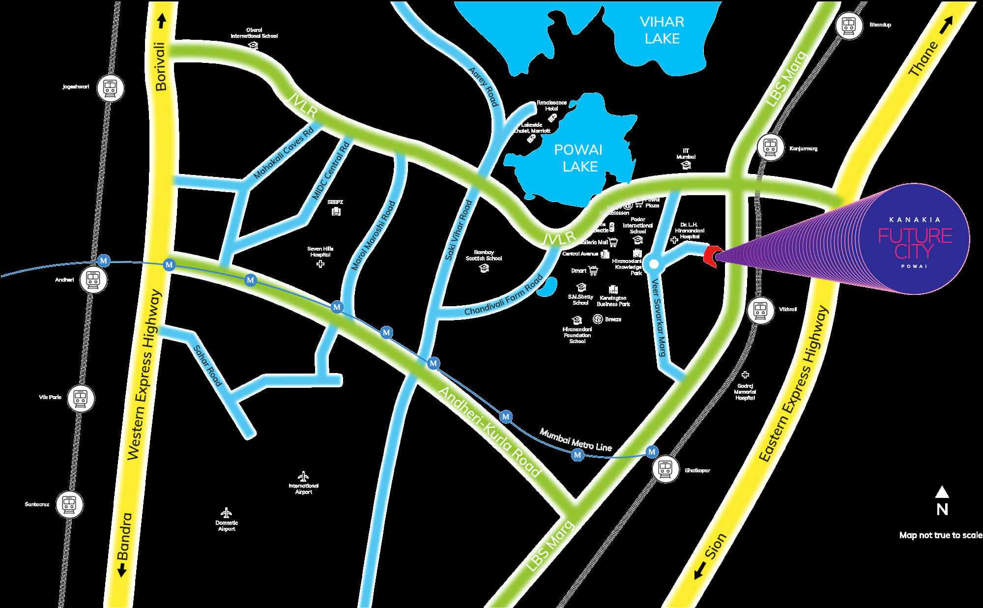 Kanakia Future City Location Map