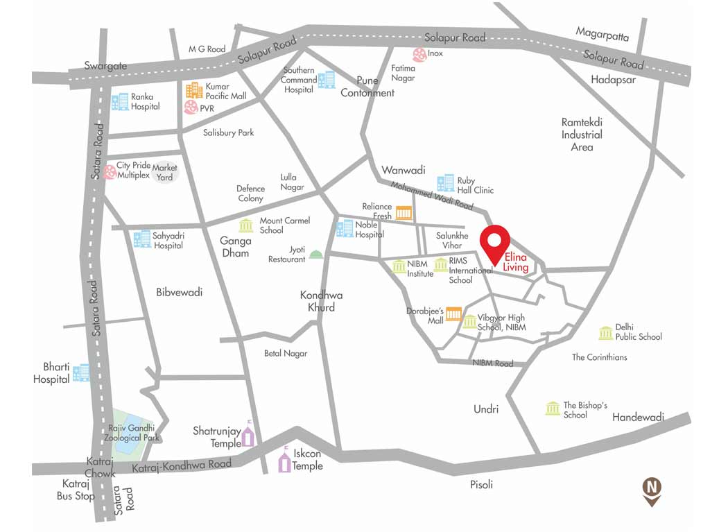 Karandikar Elina Living Phase 2 Location Map