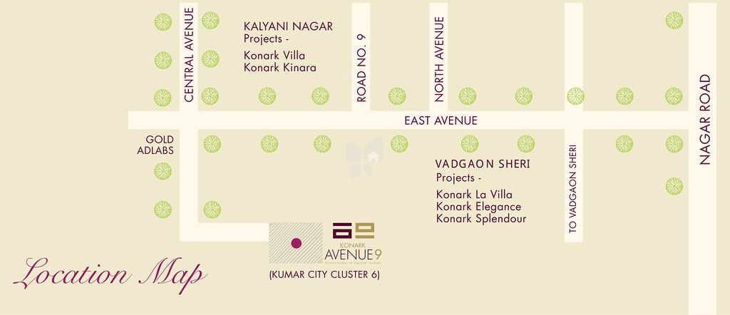 Karia Konark Avenue 9 Location Map