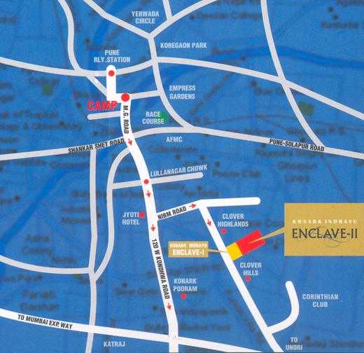 Karia Konark Indrayu Enclave Location Map