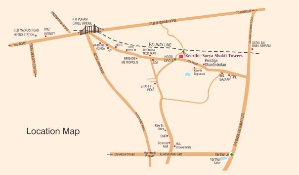 Keerthi Surya Shakti Towers Location Map