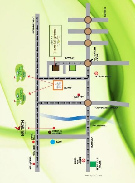 Keltech Kumar Imperial Greens Location Map