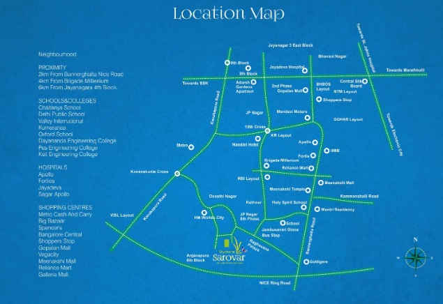 Keystone Sarovar Location Map