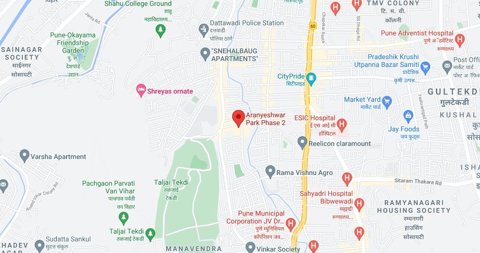 Khinvasara Aranyeshwar Park Phase 2 Location Map