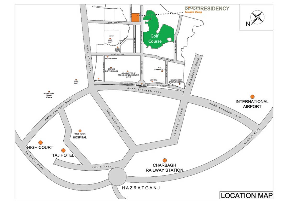 Kiara Residency Location Map