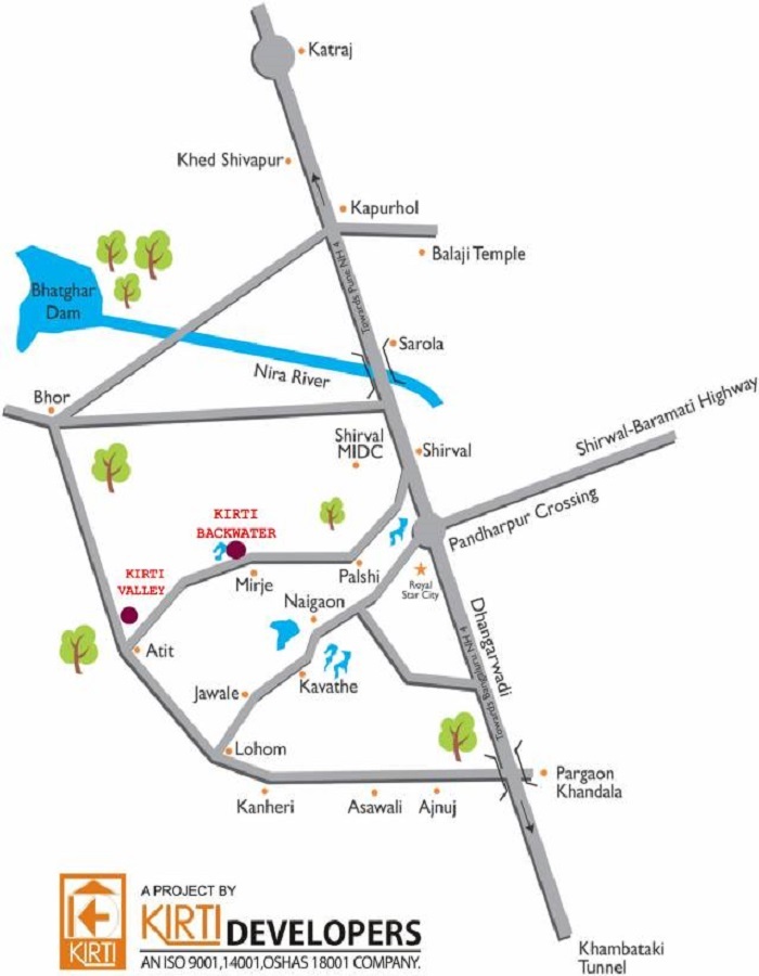 Kirti Backwater Location Map