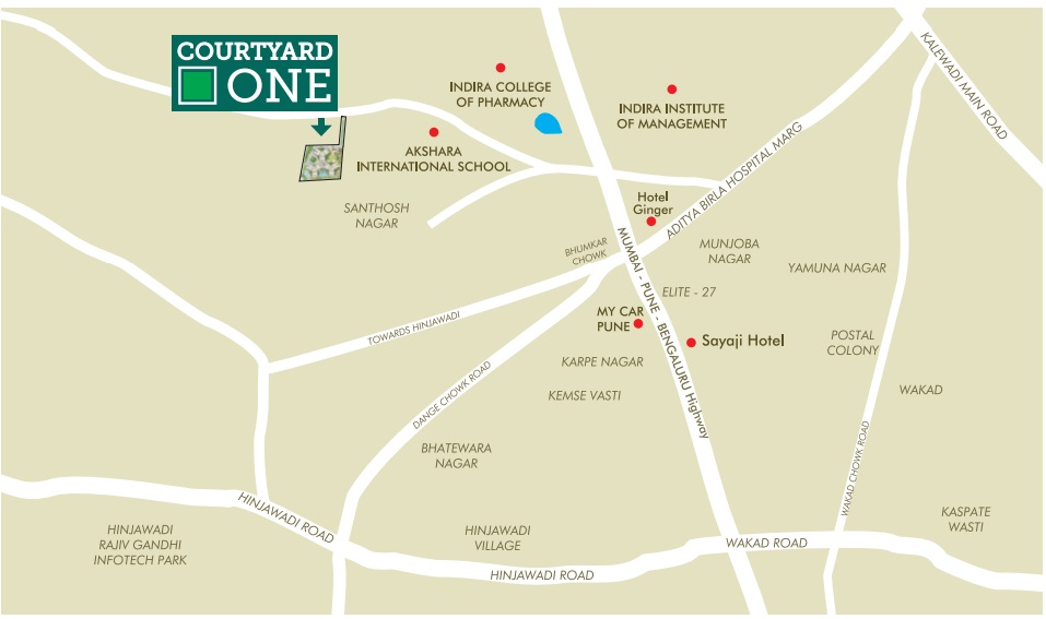 Kohinoor Courtyard One Location Map