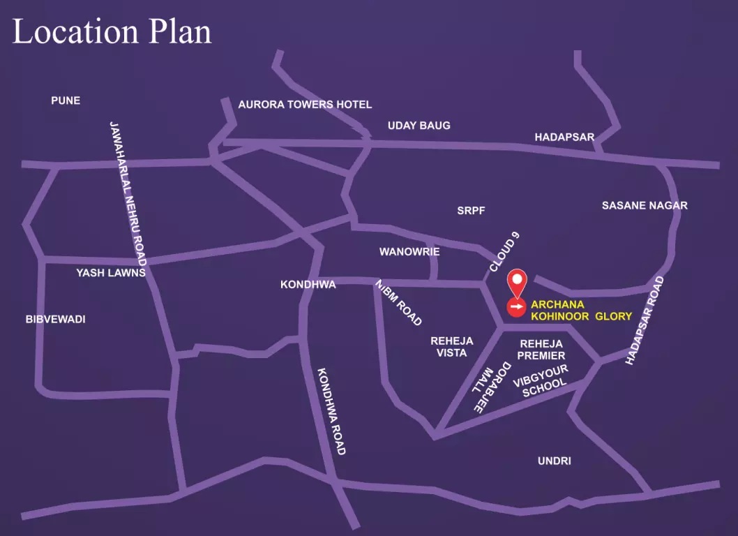 Kohinoor Glory Location Map