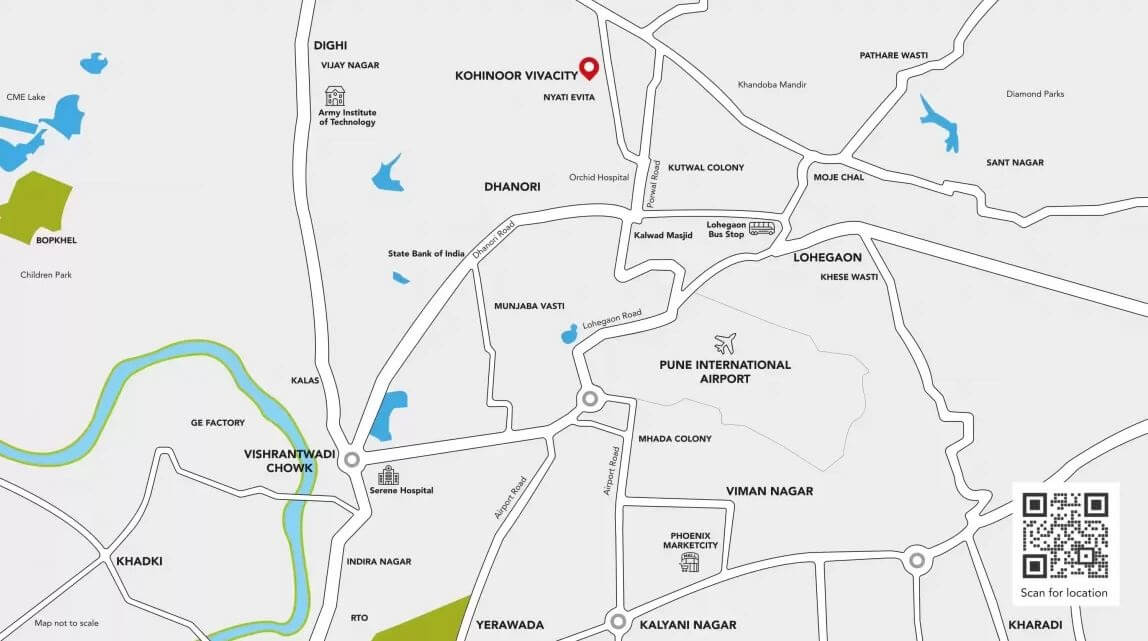 Kohinoor Vivacity Location Map