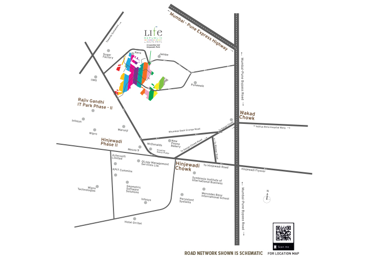 Kolte Patil Life Republic R1 Location Map