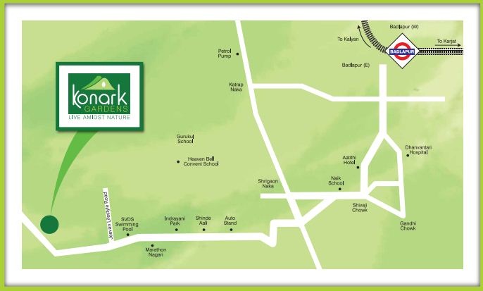 Konark Gardens Location Map