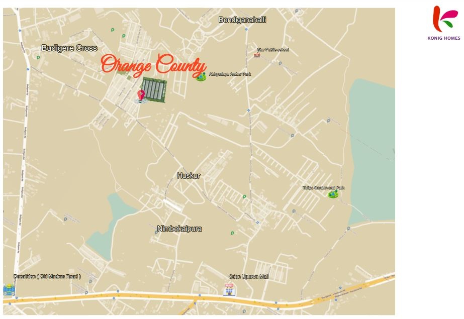 Konig Orange County Location Map