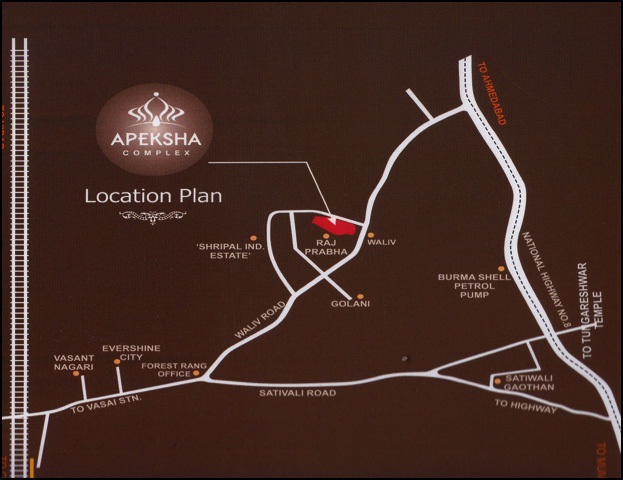 Kothari Apeksha Complex Location Map