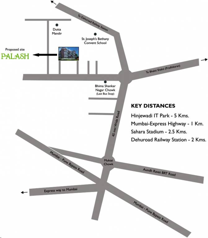 Krisala Palash Location Map