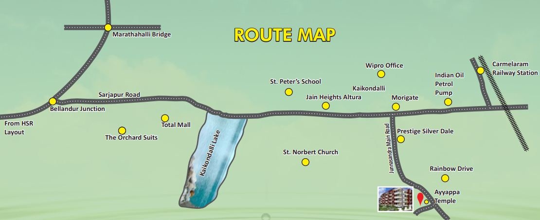Kumari Brundavan Location Map