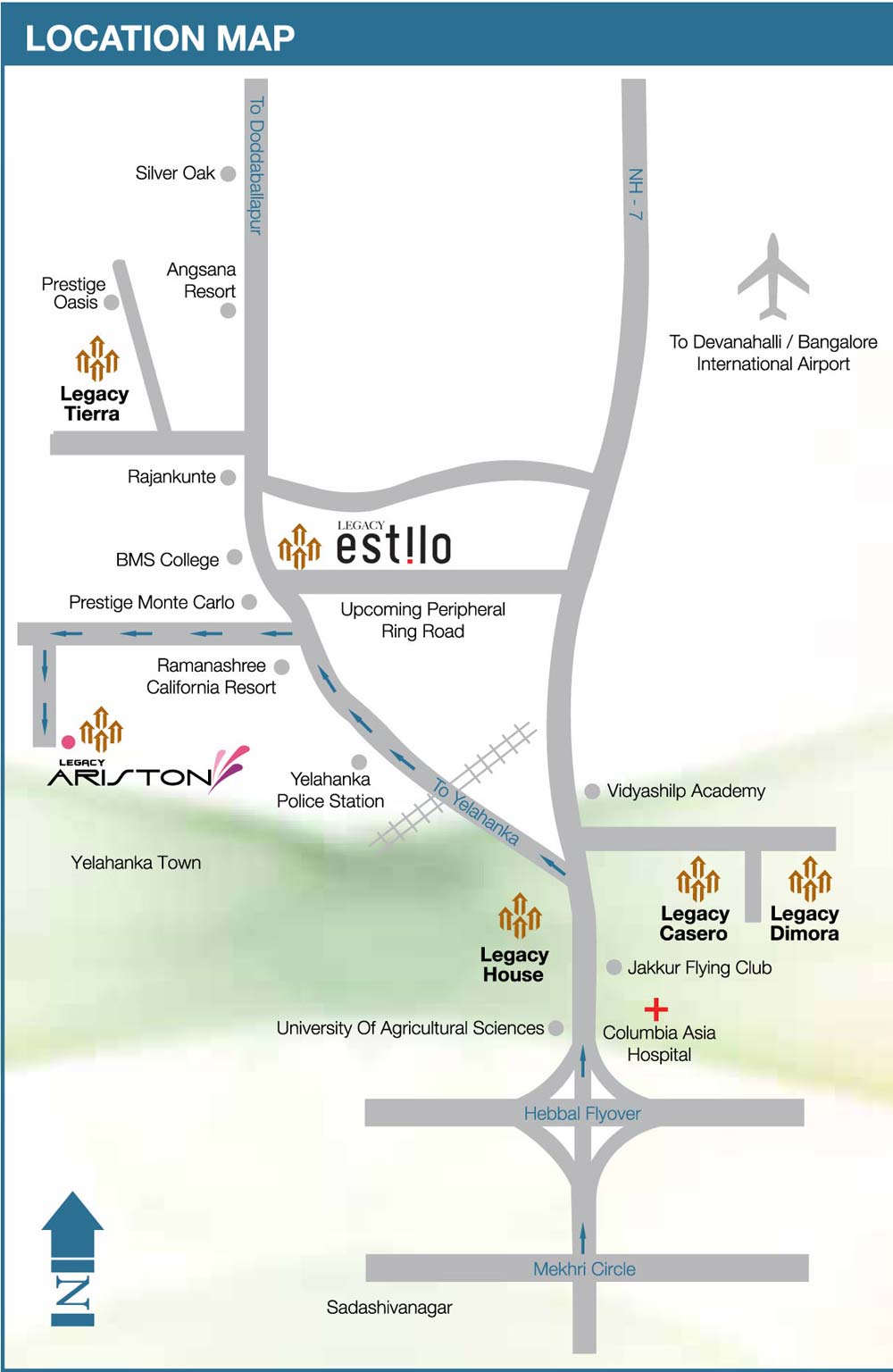 Legacy Estilo Location Map