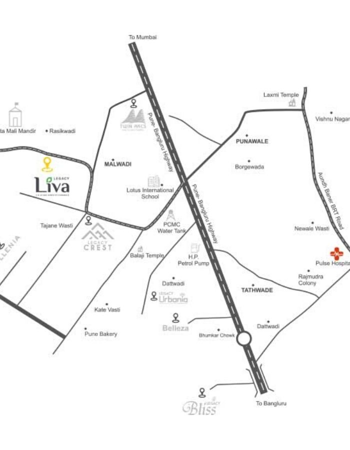 Legacy Liva Location Map