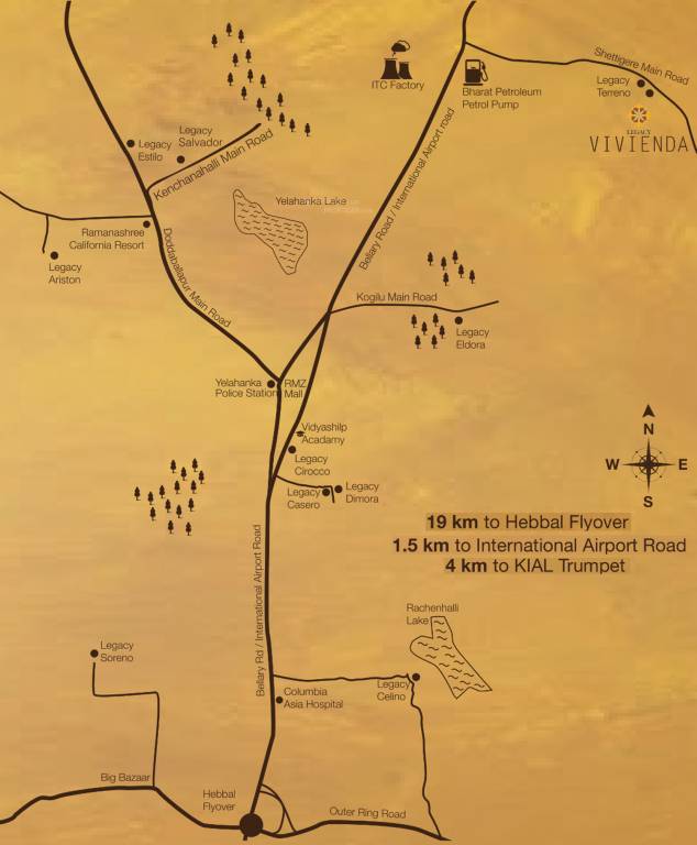 Legacy Vivienda Location Map