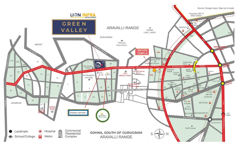 Lion Green Valley Location Map