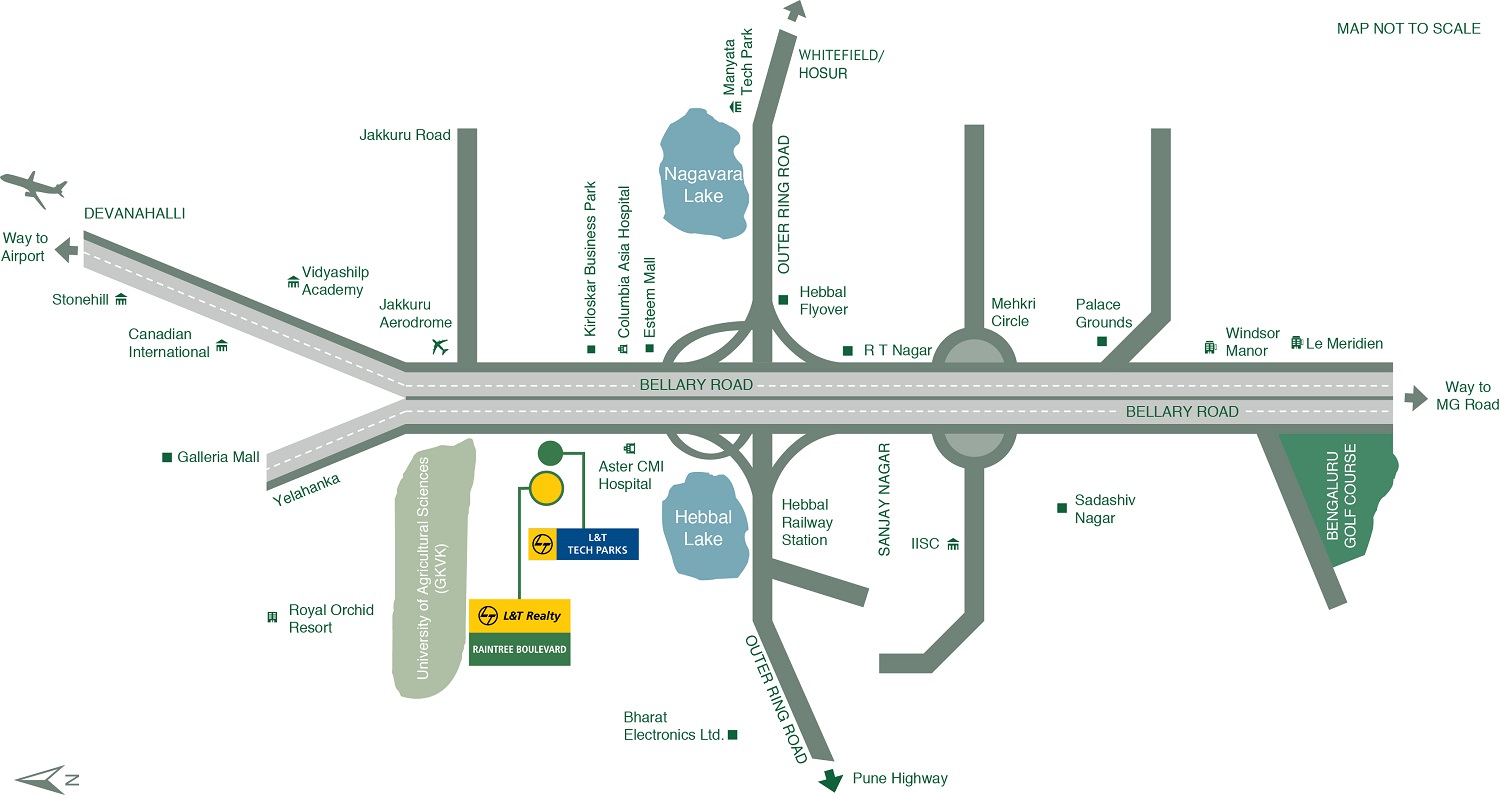 Lnt Raintree Boulevard Location Map