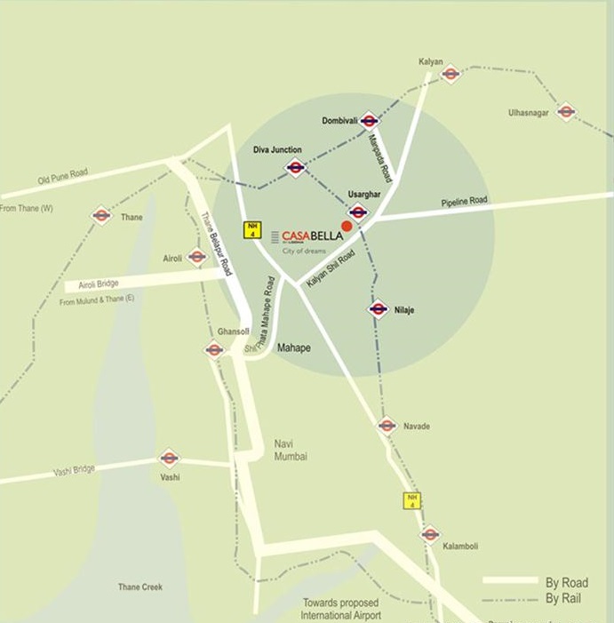 Lodha Casa Bella Location Map