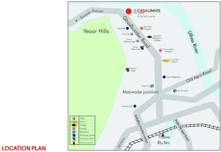Lodha Casa Univis Location Map