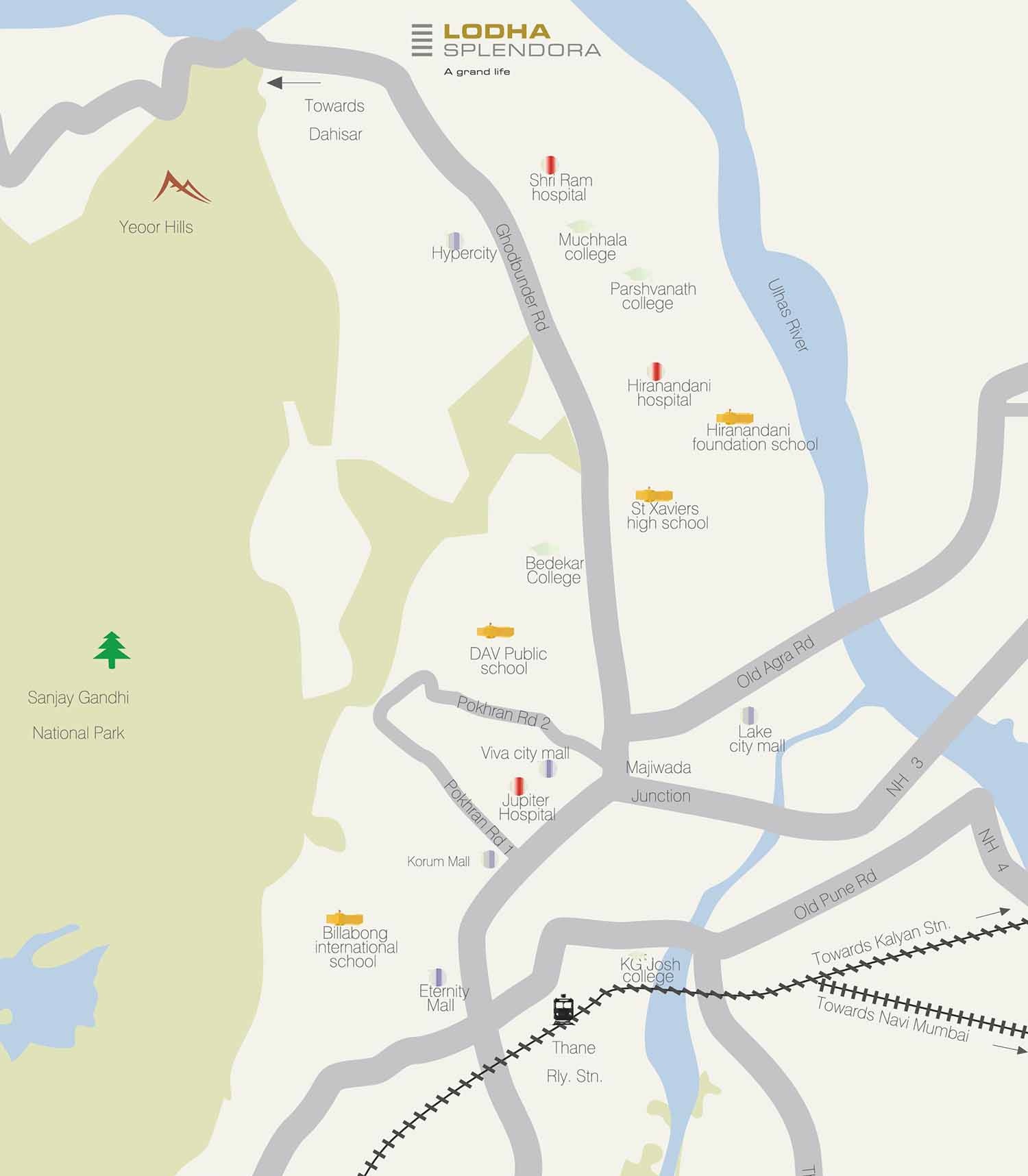 Lodha Splendora Location Map Ghodbunder Road, Thane