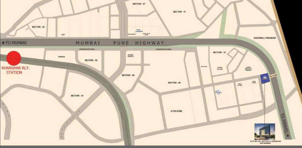 Mahaavir Zion Location Map