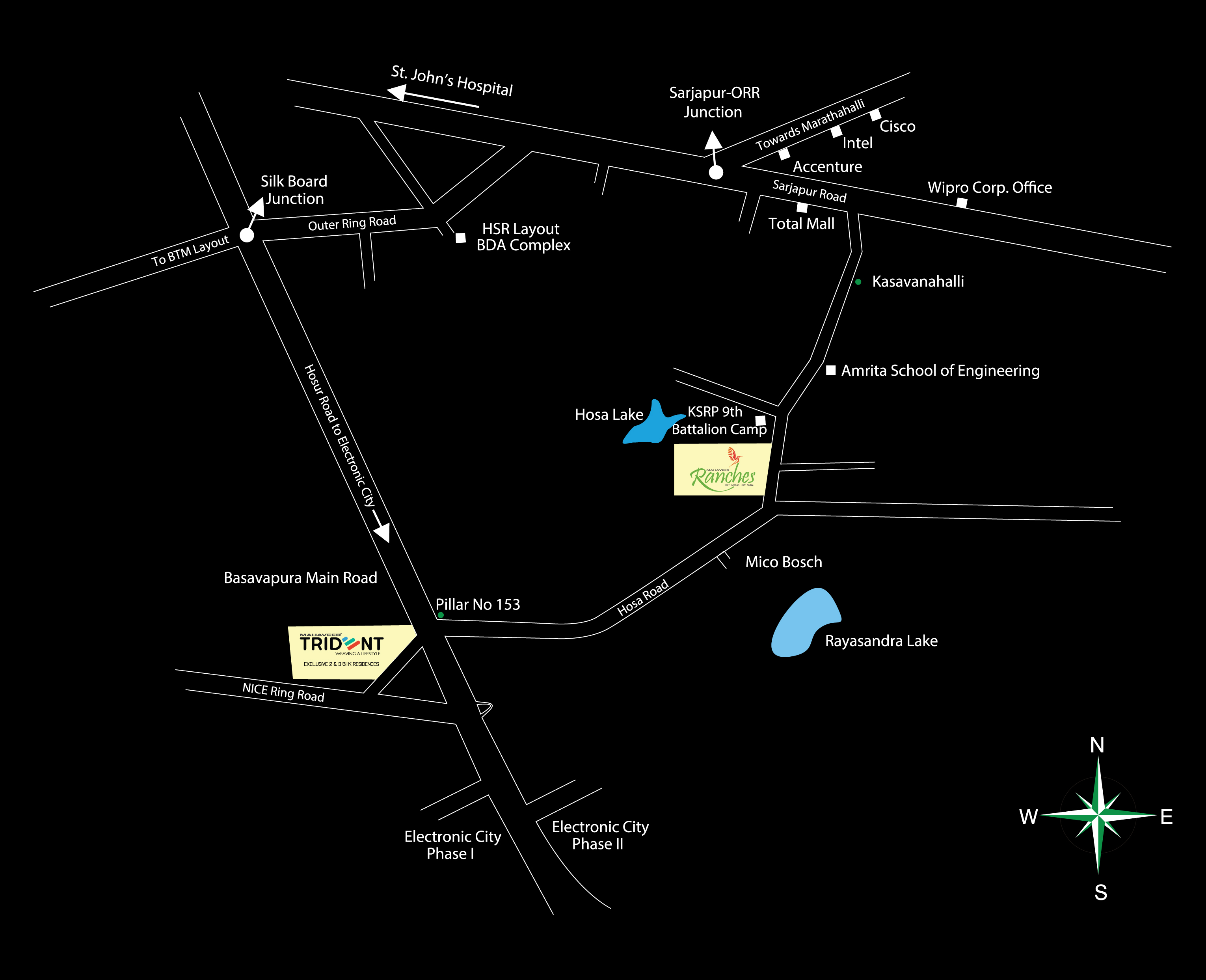 Mahaveer Ranches Location Map