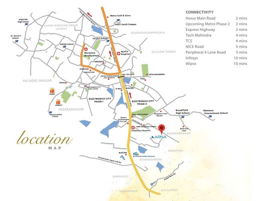 Mahendra Aarna Location Map