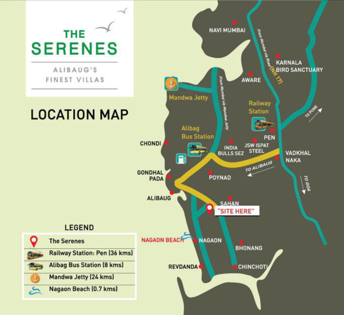 Mahindra The Serenes Location Map