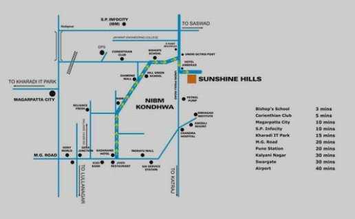 Manav Sunshine Hills Location Map