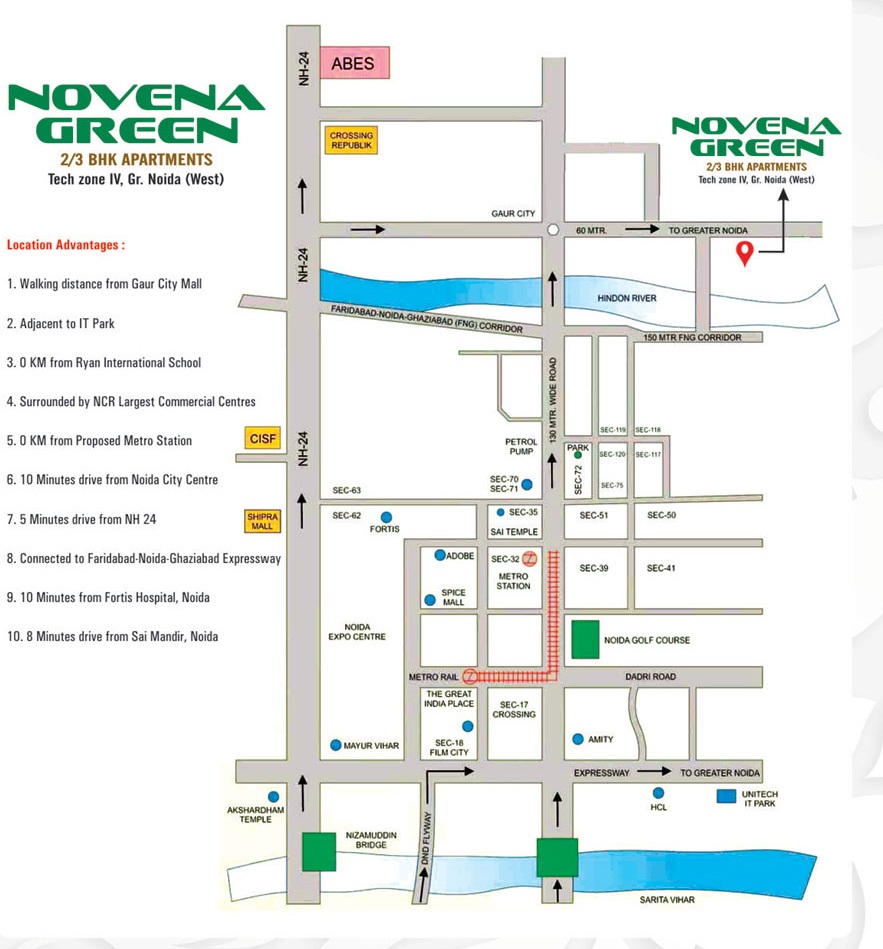 Mangalya Novena Green Location Map