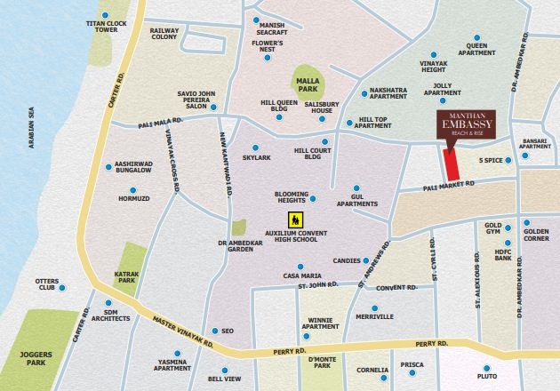 Manthan Embassy Location Map