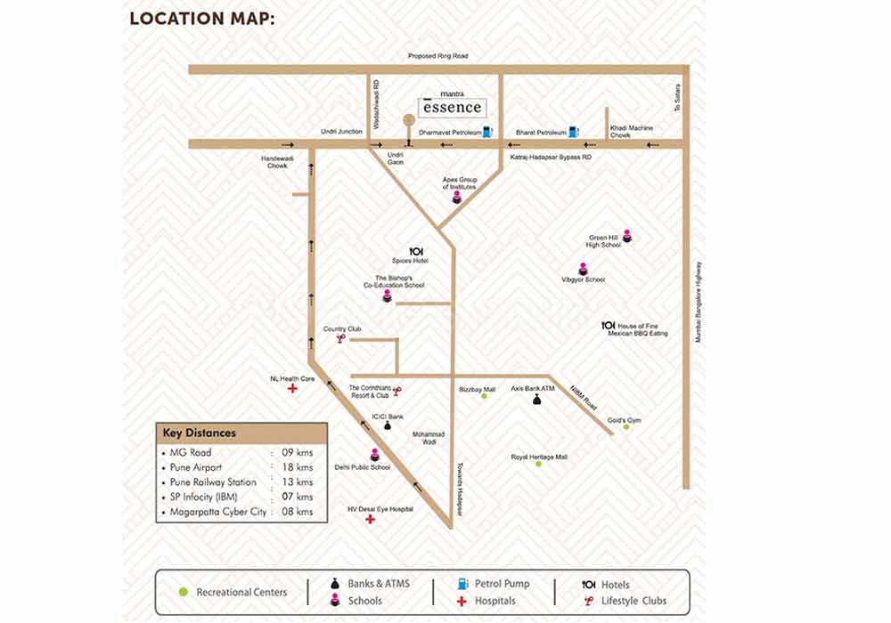 Mantra Essence Location Map