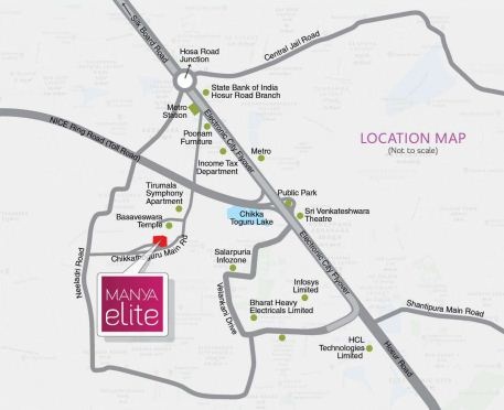 Manya Elite Location Map