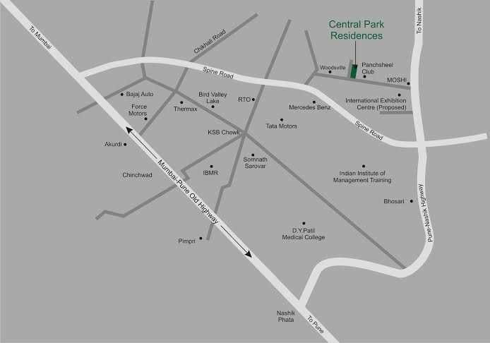 Maruti Central Park Residences Location Map