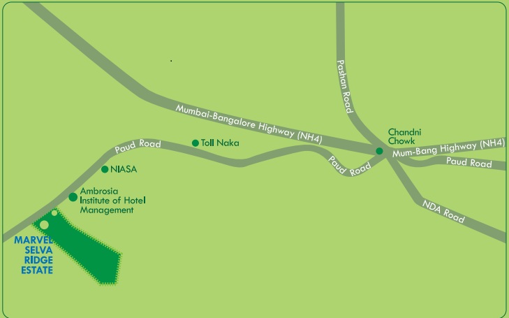 Marvel Selva Ridge Estate Location Map