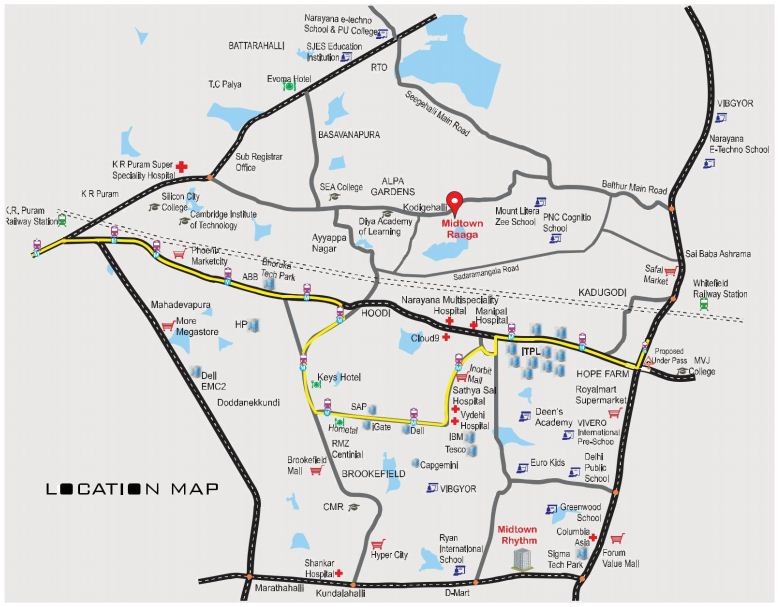 Midtown Raaga Location Map