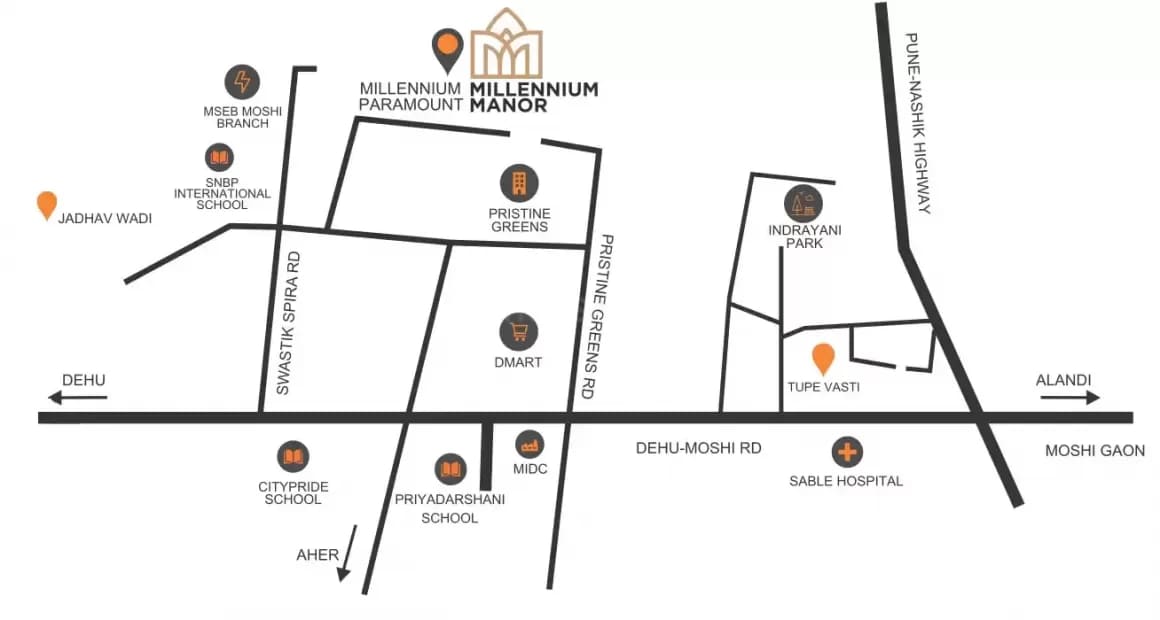 Millennium Manor Location Map